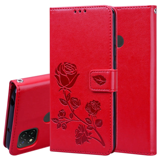 For Xiaomi Redmi 9C Rose Embossed Horizontal Flip PU Leather Case with Holder & Card Slots & Wallet(Red) - Xiaomi Cases by buy2fix | Online Shopping UK | buy2fix