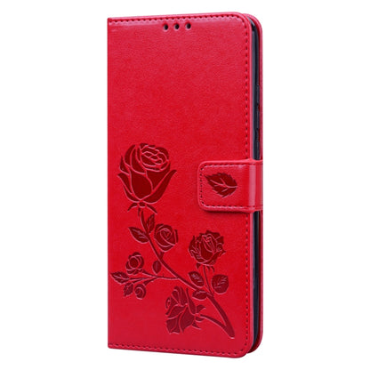 For Xiaomi Redmi 9C Rose Embossed Horizontal Flip PU Leather Case with Holder & Card Slots & Wallet(Red) - Xiaomi Cases by buy2fix | Online Shopping UK | buy2fix