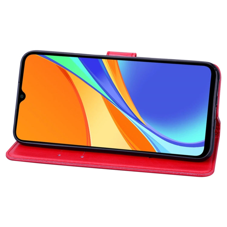 For Xiaomi Redmi 9C Rose Embossed Horizontal Flip PU Leather Case with Holder & Card Slots & Wallet(Red) - Xiaomi Cases by buy2fix | Online Shopping UK | buy2fix