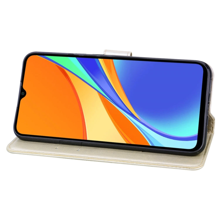 For Xiaomi Redmi 9C Rose Embossed Horizontal Flip PU Leather Case with Holder & Card Slots & Wallet(Gold) - Xiaomi Cases by buy2fix | Online Shopping UK | buy2fix