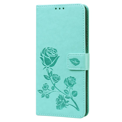 For Xiaomi Poco X3 NFC Rose Embossed Horizontal Flip PU Leather Case with Holder & Card Slots & Wallet(Green) - Xiaomi Cases by buy2fix | Online Shopping UK | buy2fix