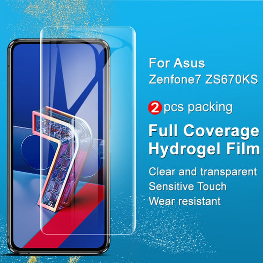 For Asus Zenfone 7 ZS670KS 2 PCS IMAK Hydrogel Film III Full Coverage Screen Protector - For ASUS by imak | Online Shopping UK | buy2fix