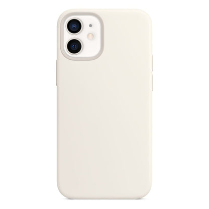For iPhone 12 mini Magnetic Liquid Silicone Full Coverage Shockproof Magsafe Case with Magsafe Charging Magnet (White) - iPhone 12 mini Cases by buy2fix | Online Shopping UK | buy2fix