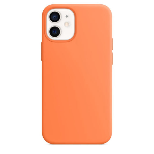 For iPhone 12 mini Magnetic Liquid Silicone Full Coverage Shockproof Magsafe Case with Magsafe Charging Magnet (Orange) - iPhone 12 mini Cases by buy2fix | Online Shopping UK | buy2fix