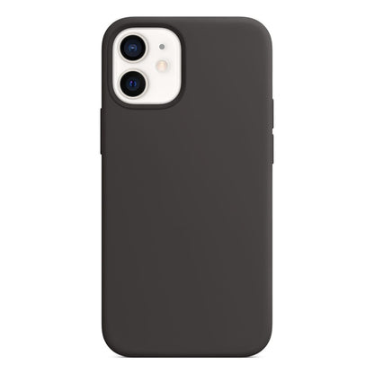 For iPhone 12 mini Magnetic Liquid Silicone Full Coverage Shockproof Magsafe Case with Magsafe Charging Magnet (Black) - iPhone 12 mini Cases by buy2fix | Online Shopping UK | buy2fix