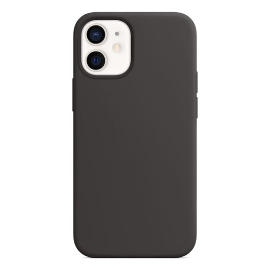For iPhone 12 mini Magnetic Liquid Silicone Full Coverage Shockproof Magsafe Case with Magsafe Charging Magnet (Black) - iPhone 12 mini Cases by buy2fix | Online Shopping UK | buy2fix