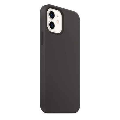 For iPhone 12 mini Magnetic Liquid Silicone Full Coverage Shockproof Magsafe Case with Magsafe Charging Magnet (Black) - iPhone 12 mini Cases by buy2fix | Online Shopping UK | buy2fix