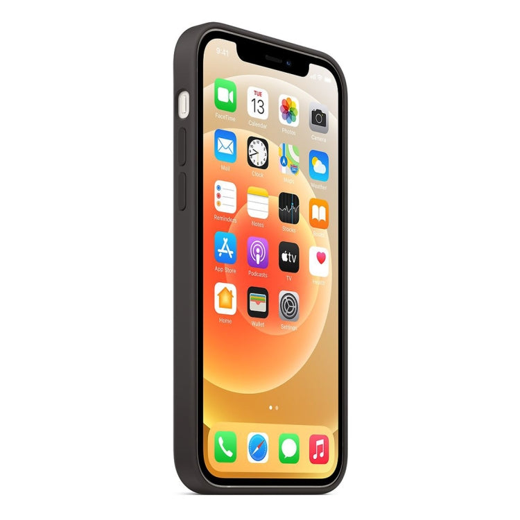For iPhone 12 mini Magnetic Liquid Silicone Full Coverage Shockproof Magsafe Case with Magsafe Charging Magnet (Black) - iPhone 12 mini Cases by buy2fix | Online Shopping UK | buy2fix