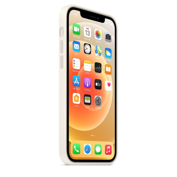 For iPhone 12 / 12 Pro Magnetic Liquid Silicone Full Coverage Shockproof Magsafe Case with Magsafe Charging Magnet(White) - iPhone 12 / 12 Pro Cases by buy2fix | Online Shopping UK | buy2fix