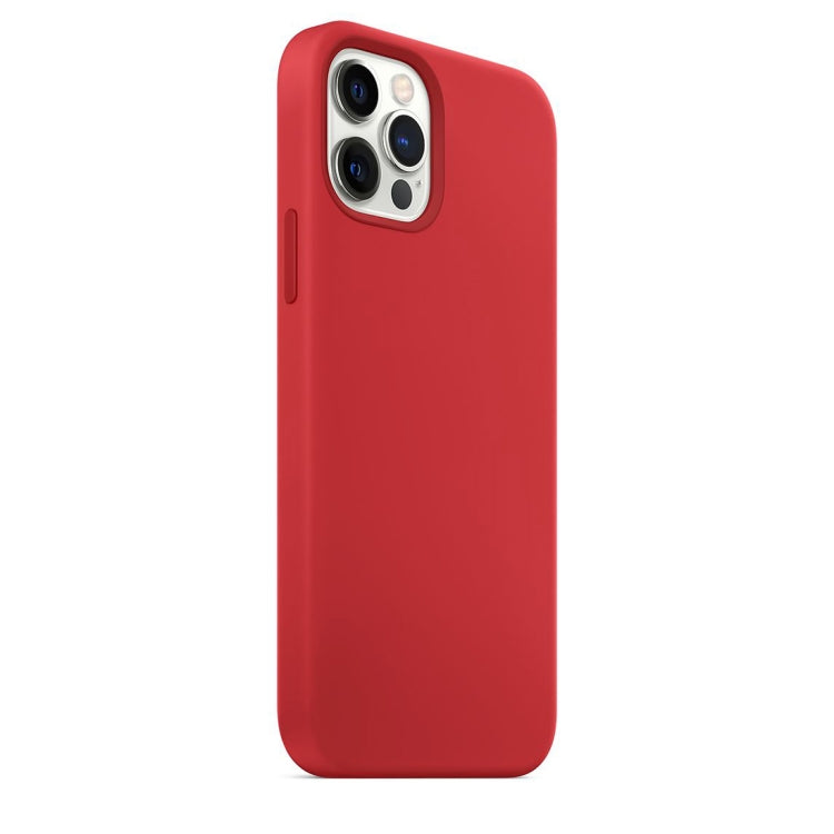 For iPhone 12 / 12 Pro Magnetic Liquid Silicone Full Coverage Shockproof Magsafe Case with Magsafe Charging Magnet(Red) - iPhone 12 / 12 Pro Cases by buy2fix | Online Shopping UK | buy2fix