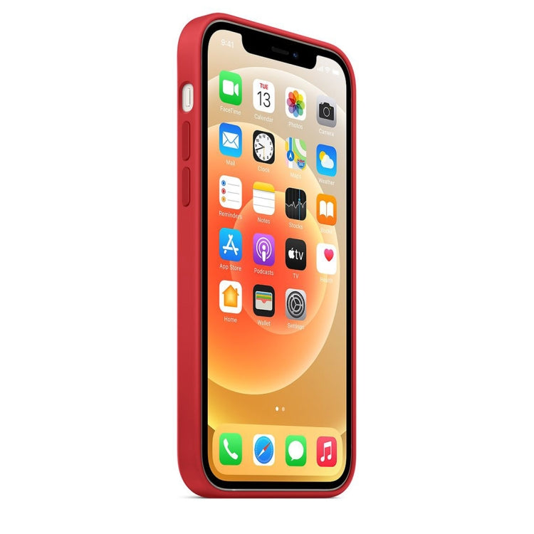 For iPhone 12 / 12 Pro Magnetic Liquid Silicone Full Coverage Shockproof Magsafe Case with Magsafe Charging Magnet(Red) - iPhone 12 / 12 Pro Cases by buy2fix | Online Shopping UK | buy2fix