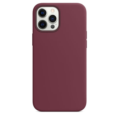 For iPhone 12 / 12 Pro Magnetic Liquid Silicone Full Coverage Shockproof Magsafe Case with Magsafe Charging Magnet(Wine Red) by buy2fix