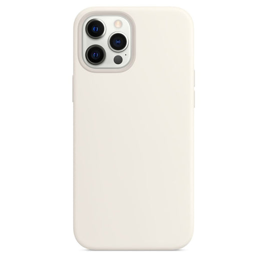 For iPhone 12 Pro Max Magnetic Liquid Silicone Full Coverage Shockproof Magsafe Case with Magsafe Charging Magnet(White) - iPhone 12 Pro Max Cases by buy2fix | Online Shopping UK | buy2fix