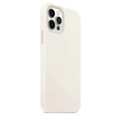 For iPhone 12 Pro Max Magnetic Liquid Silicone Full Coverage Shockproof Magsafe Case with Magsafe Charging Magnet(White) - iPhone 12 Pro Max Cases by buy2fix | Online Shopping UK | buy2fix