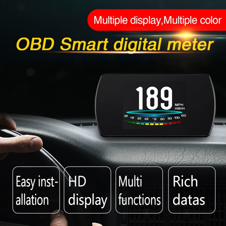 P12 Car HUD Head-up Display OBD2 Fault Code Elimination - Head Up Display System by buy2fix | Online Shopping UK | buy2fix