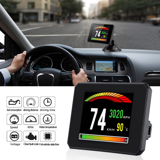 P16 Car HUD Head-up Display OBD2 Fault Code Elimination - Head Up Display System by buy2fix | Online Shopping UK | buy2fix