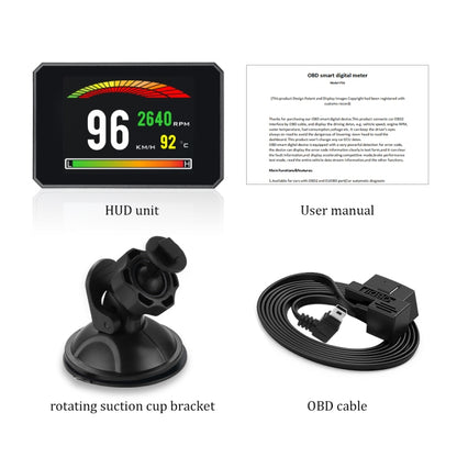 P16 Car HUD Head-up Display OBD2 Fault Code Elimination - Head Up Display System by buy2fix | Online Shopping UK | buy2fix