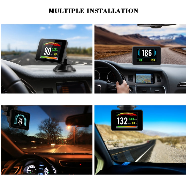 P16 Car HUD Head-up Display OBD2 Fault Code Elimination - Head Up Display System by buy2fix | Online Shopping UK | buy2fix
