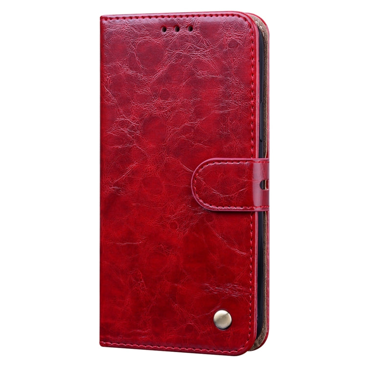 For iPhone 12 / 12 Pro Business Style Oil Wax Texture Horizontal Flip Leather Case with Holder & Card Slots & Wallet(Red) - iPhone 12 / 12 Pro Cases by buy2fix | Online Shopping UK | buy2fix