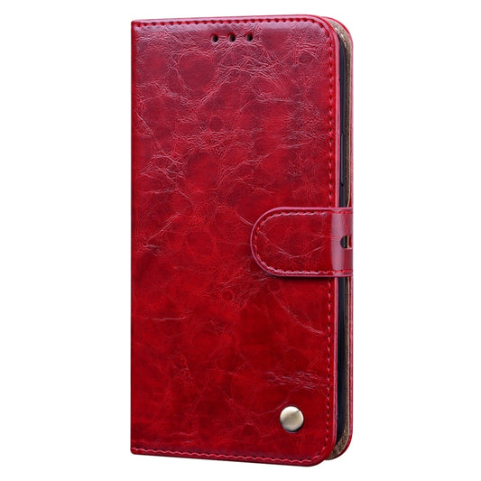 For iPhone 12 / 12 Pro Business Style Oil Wax Texture Horizontal Flip Leather Case with Holder & Card Slots & Wallet(Red) - iPhone 12 / 12 Pro Cases by buy2fix | Online Shopping UK | buy2fix