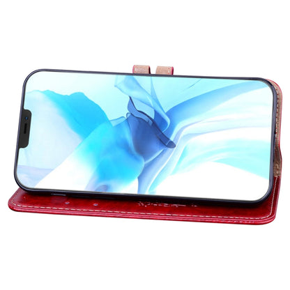For iPhone 12 / 12 Pro Business Style Oil Wax Texture Horizontal Flip Leather Case with Holder & Card Slots & Wallet(Red) - iPhone 12 / 12 Pro Cases by buy2fix | Online Shopping UK | buy2fix