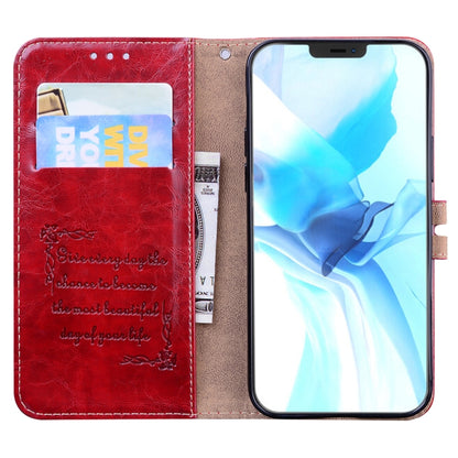 For iPhone 12 / 12 Pro Business Style Oil Wax Texture Horizontal Flip Leather Case with Holder & Card Slots & Wallet(Red) - iPhone 12 / 12 Pro Cases by buy2fix | Online Shopping UK | buy2fix
