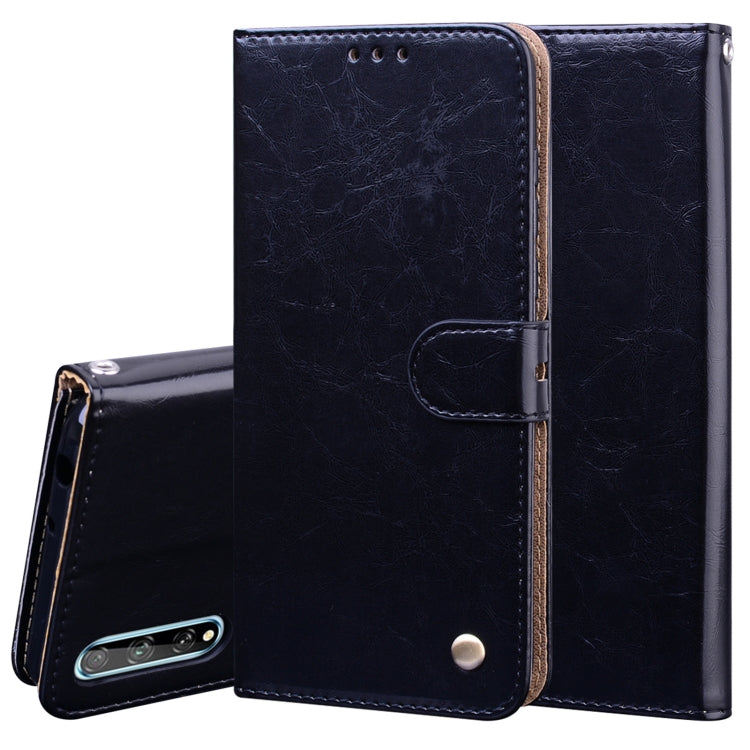 For Huawei Y8P / Enjoy 10S Business Style Oil Wax Texture Horizontal Flip Leather Case with Holder & Card Slots & Wallet(Black) - Huawei Cases by buy2fix | Online Shopping UK | buy2fix