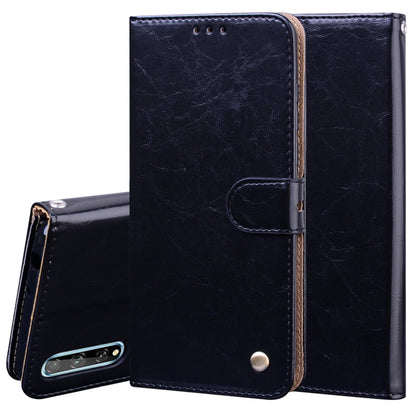 For Huawei Y8P / Enjoy 10S Business Style Oil Wax Texture Horizontal Flip Leather Case with Holder & Card Slots & Wallet(Black) - Huawei Cases by buy2fix | Online Shopping UK | buy2fix