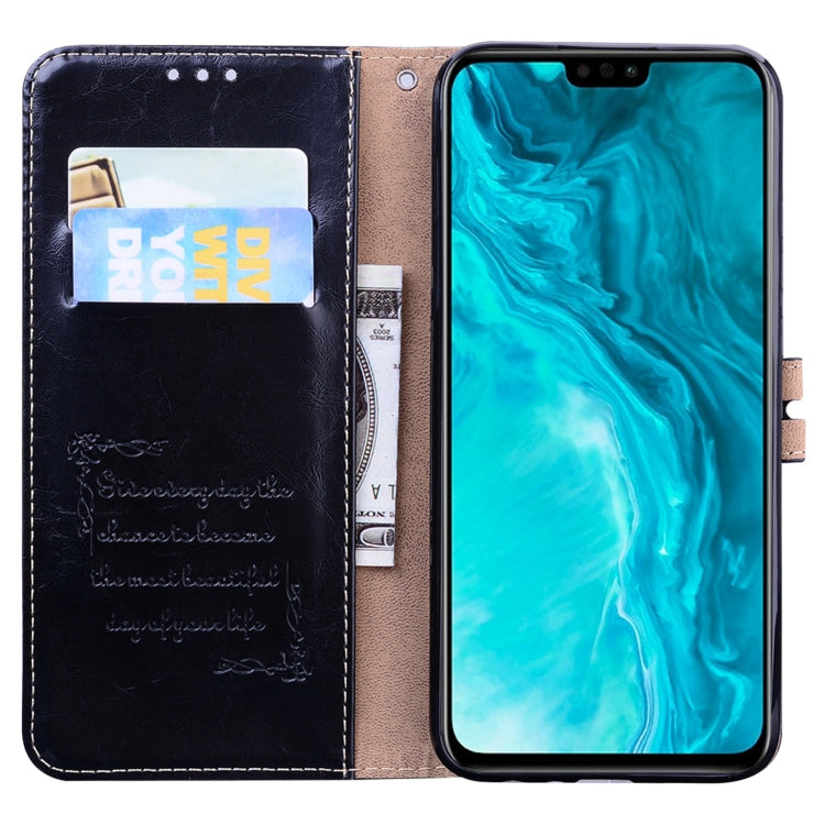 For Huawei Honor 9X Lite Business Style Oil Wax Texture Horizontal Flip Leather Case with Holder & Card Slots & Wallet(Black) - Honor Cases by buy2fix | Online Shopping UK | buy2fix