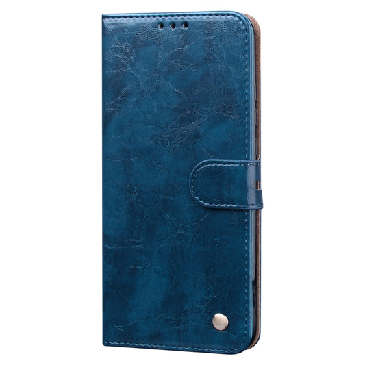 For Huawei Honor 9X Lite Business Style Oil Wax Texture Horizontal Flip Leather Case with Holder & Card Slots & Wallet(Blue) - Honor Cases by buy2fix | Online Shopping UK | buy2fix