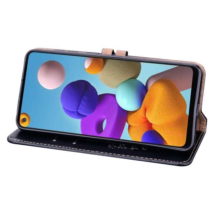 For Samsung Galaxy A21s Business Style Oil Wax Texture Horizontal Flip Leather Case, with Holder & Card Slots & Wallet(Black) by buy2fix