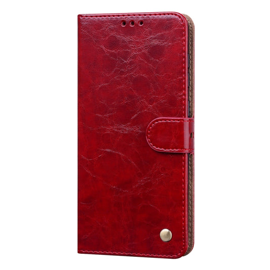 For Samsung Galaxy A21s Business Style Oil Wax Texture Horizontal Flip Leather Case, with Holder & Card Slots & Wallet(Red) by buy2fix