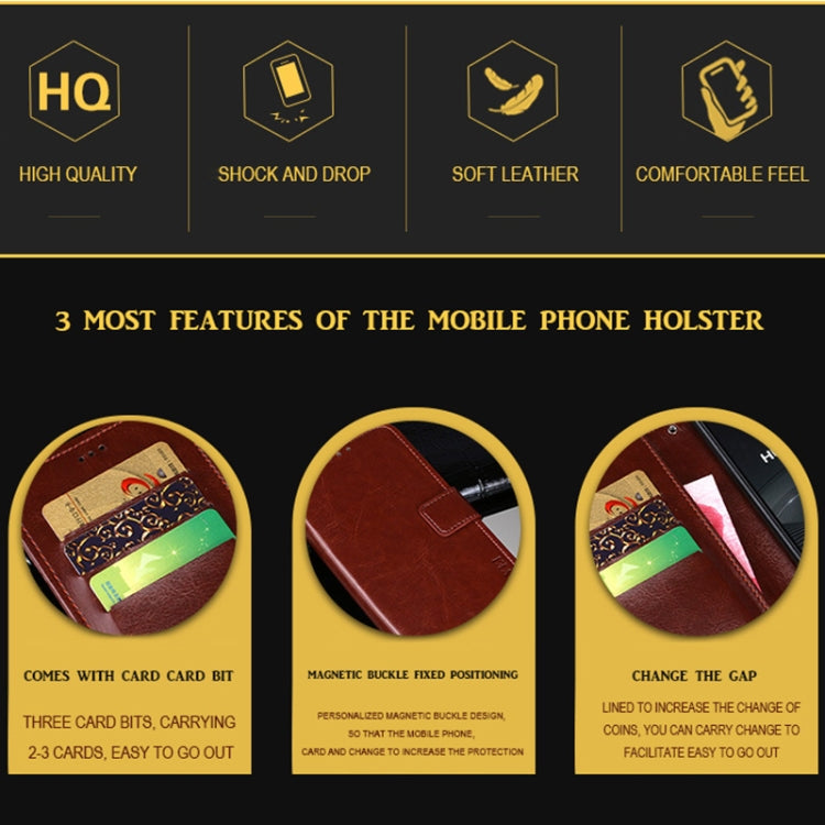 For Nokia 8.3 5G idewei Crazy Horse Texture Horizontal Flip Leather Case with Holder & Card Slots & Wallet(Rose Red) - Nokia Cases by idewei | Online Shopping UK | buy2fix