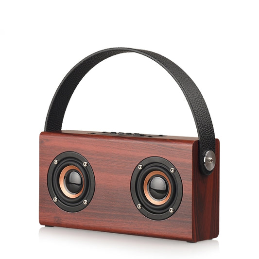D10 Bluetooth 4.2 Portable Wooden Handheld Bluetooth Speaker(Red Wood Texture) - Desktop Speaker by buy2fix | Online Shopping UK | buy2fix