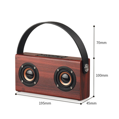 D10 Bluetooth 4.2 Portable Wooden Handheld Bluetooth Speaker(Red Wood Texture) - Desktop Speaker by buy2fix | Online Shopping UK | buy2fix