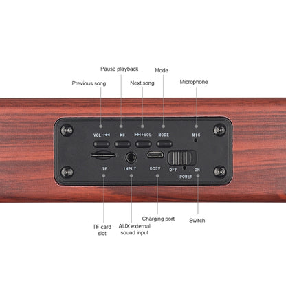 D10 Bluetooth 4.2 Portable Wooden Handheld Bluetooth Speaker(Red Wood Texture) - Desktop Speaker by buy2fix | Online Shopping UK | buy2fix