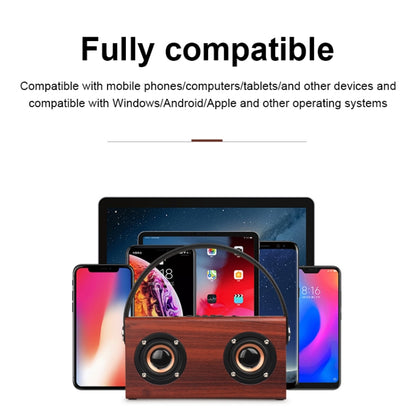 D10 Bluetooth 4.2 Portable Wooden Handheld Bluetooth Speaker(Red Wood Texture) - Desktop Speaker by buy2fix | Online Shopping UK | buy2fix