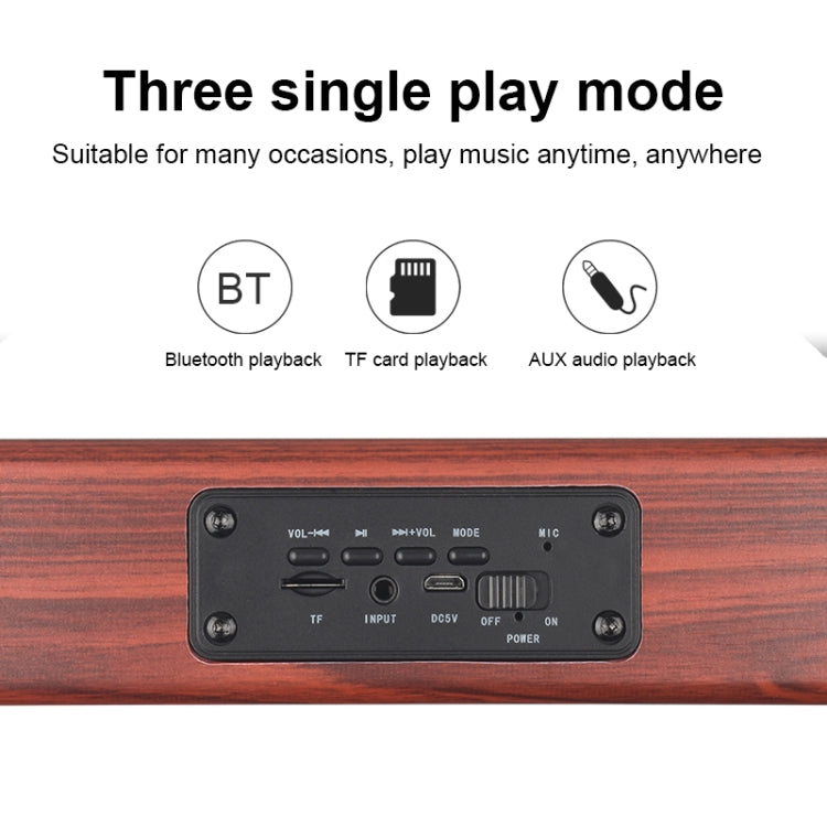 D10 Bluetooth 4.2 Portable Wooden Handheld Bluetooth Speaker(Red Wood Texture) - Desktop Speaker by buy2fix | Online Shopping UK | buy2fix