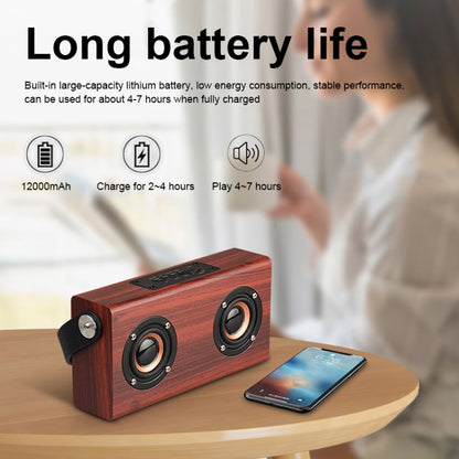 D10 Bluetooth 4.2 Portable Wooden Handheld Bluetooth Speaker(Red Wood Texture) - Desktop Speaker by buy2fix | Online Shopping UK | buy2fix