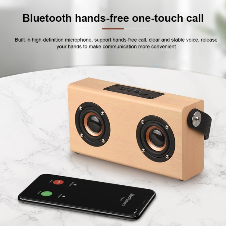 D10 Bluetooth 4.2 Portable Wooden Handheld Bluetooth Speaker(Red Wood Texture) - Desktop Speaker by buy2fix | Online Shopping UK | buy2fix