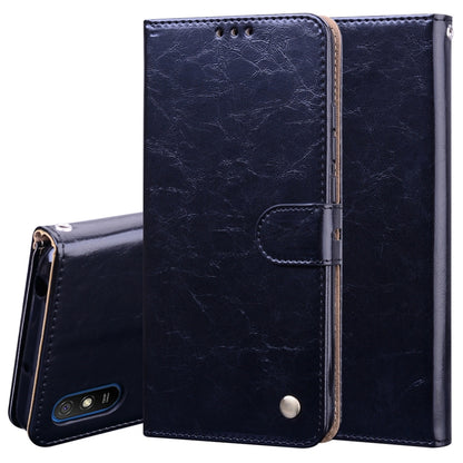 For Xiaomi Redmi 9A Business Style Oil Wax Texture Horizontal Flip Leather Case, with Holder & Card Slots & Wallet(Black) - Xiaomi Cases by buy2fix | Online Shopping UK | buy2fix