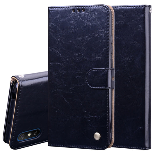 For Xiaomi Redmi 9A Business Style Oil Wax Texture Horizontal Flip Leather Case, with Holder & Card Slots & Wallet(Black) - Xiaomi Cases by buy2fix | Online Shopping UK | buy2fix