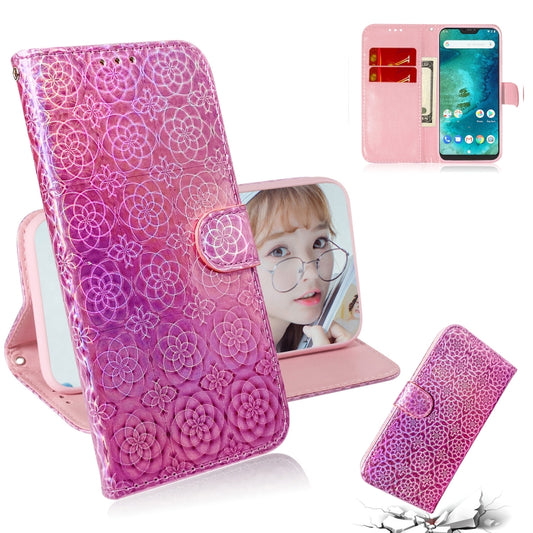 For Xiaomi Redmi 6 Pro Solid Color Colorful Magnetic Buckle Horizontal Flip PU Leather Case with Holder & Card Slots & Wallet & Lanyard(Pink) - Xiaomi Cases by buy2fix | Online Shopping UK | buy2fix