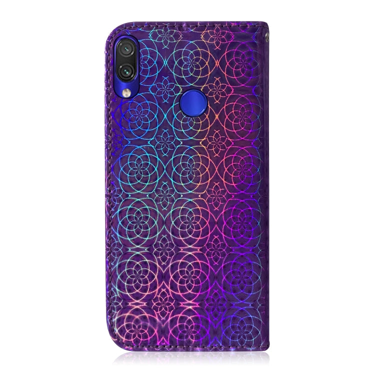 For Xiaomi Redmi Note 7 / 7S Solid Color Colorful Magnetic Buckle Horizontal Flip PU Leather Case with Holder & Card Slots & Wallet & Lanyard(Purple) - Xiaomi Cases by buy2fix | Online Shopping UK | buy2fix