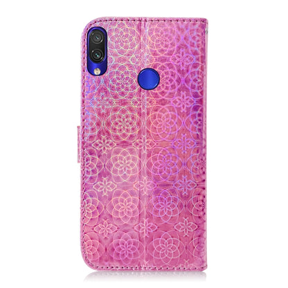 For Xiaomi Redmi Note 7 / 7S Solid Color Colorful Magnetic Buckle Horizontal Flip PU Leather Case with Holder & Card Slots & Wallet & Lanyard(Pink) - Xiaomi Cases by buy2fix | Online Shopping UK | buy2fix