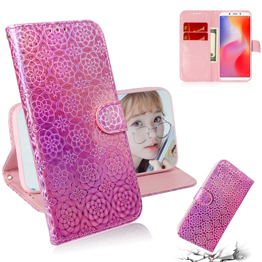 For Xiaomi Redmi 6 / 6A Solid Color Colorful Magnetic Buckle Horizontal Flip PU Leather Case with Holder & Card Slots & Wallet & Lanyard(Pink) - Xiaomi Cases by buy2fix | Online Shopping UK | buy2fix