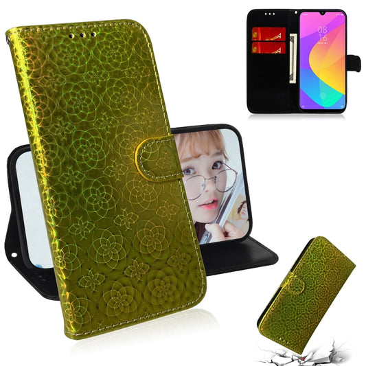 For Xiaomi Mi A3 / CC9e Solid Color Colorful Magnetic Buckle Horizontal Flip PU Leather Case with Holder & Card Slots & Wallet & Lanyard(Gold) - Xiaomi Cases by buy2fix | Online Shopping UK | buy2fix