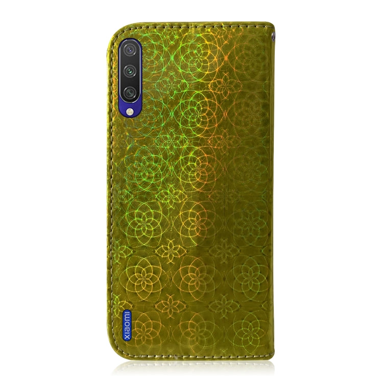 For Xiaomi Mi A3 / CC9e Solid Color Colorful Magnetic Buckle Horizontal Flip PU Leather Case with Holder & Card Slots & Wallet & Lanyard(Gold) - Xiaomi Cases by buy2fix | Online Shopping UK | buy2fix