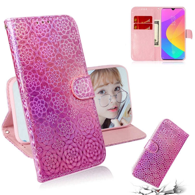 For Xiaomi Mi A3 / CC9e Solid Color Colorful Magnetic Buckle Horizontal Flip PU Leather Case with Holder & Card Slots & Wallet & Lanyard(Pink) - Xiaomi Cases by buy2fix | Online Shopping UK | buy2fix