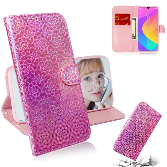 For Xiaomi Mi A3 / CC9e Solid Color Colorful Magnetic Buckle Horizontal Flip PU Leather Case with Holder & Card Slots & Wallet & Lanyard(Pink) - Xiaomi Cases by buy2fix | Online Shopping UK | buy2fix